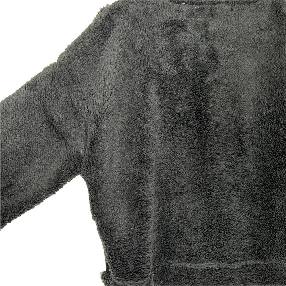 NWT NEW ABOUND Nordstrom Fuzzy Fleece half zip Pullover in Black - Picture 5 of 10